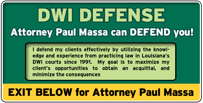 Hammond DWI Defense Lawyer/Attorney Paul M. Massa | FREE Consultation