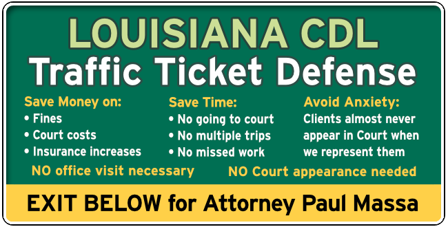 Hammond, Louisiana CDL Commercial Drivers speeding Ticket graphic 1